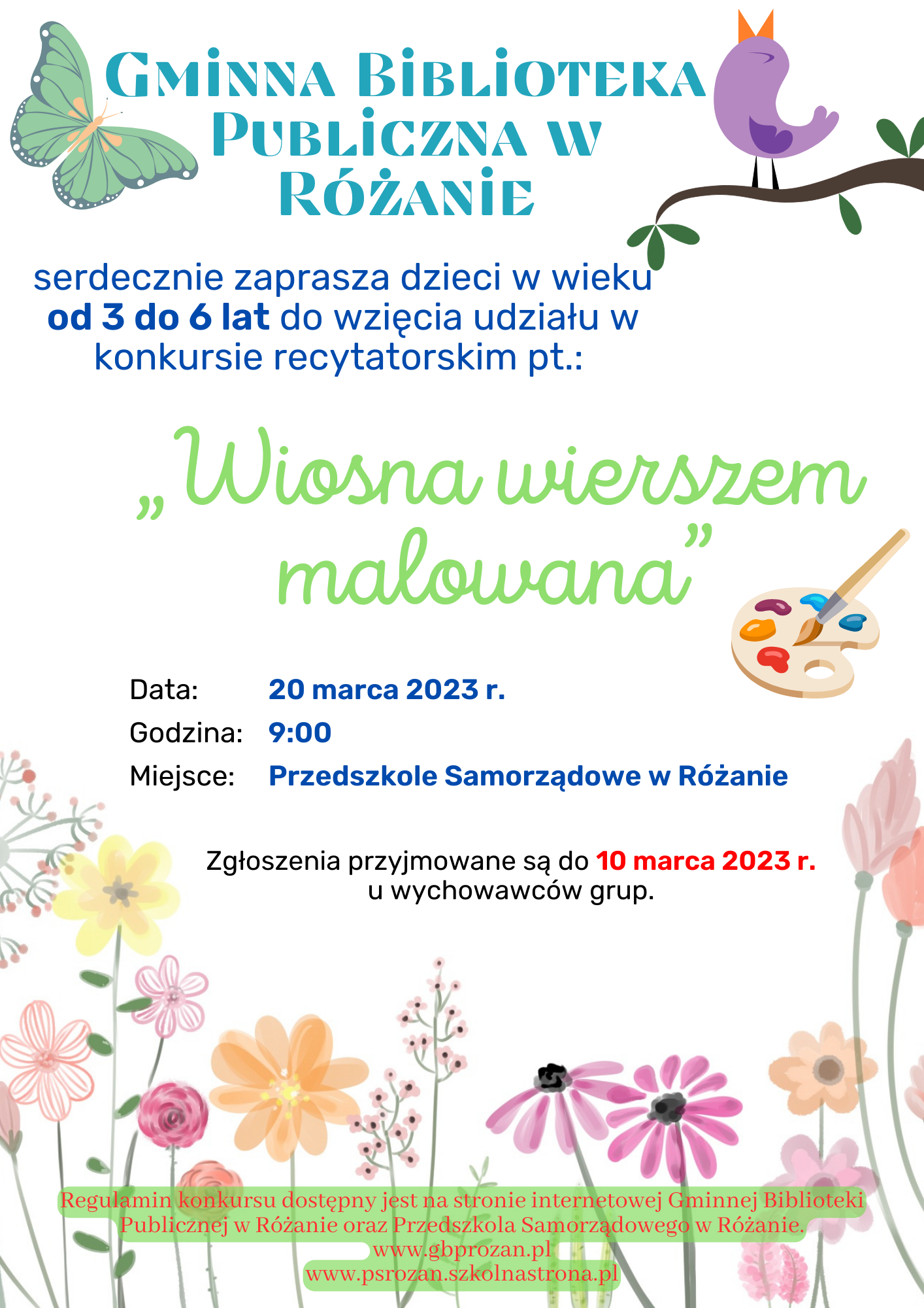 Plakat 1 Wiosna wierszem malowana